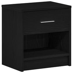 vidaXL Bedside Cabinet with Drawer Nightstand Bed Side Table Bed Cabinet - black, 1 pcs