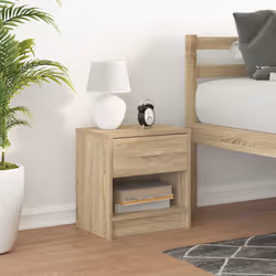 vidaXL Bedside Cabinet with Drawer Nightstand Bed Side Table Bed Cabinet - sonoma oak, 1 pcs