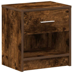 vidaXL Bedside Cabinet with Drawer Nightstand Bed Side Table Bed Cabinet - smoked oak, 1 pcs