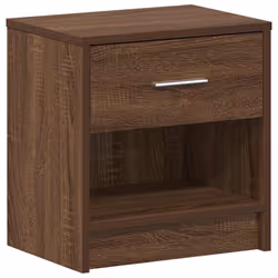 vidaXL Bedside Cabinet with Drawer Nightstand Bed Side Table Bed Cabinet - brown oak, 1 pcs
