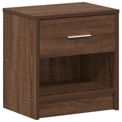 vidaXL Bedside Cabinet with Drawer Nightstand Bed Side Table Bed Cabinet - brown oak, 1 pcs