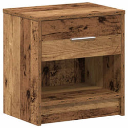 vidaXL Bedside Cabinet with Drawer Nightstand Bed Side Table Bed Cabinet - old wood, 1 pcs
