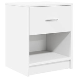 vidaXL Bedside Cabinets 2 pcs with Drawer Nightstand Bed Side Table - white, 1 pcs