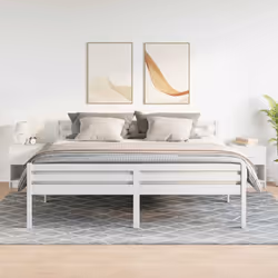 vidaXL Bedside Cabinets 2 pcs with Drawer Nightstand Bed Side Table - white, 2 pcs
