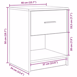 vidaXL Bedside Cabinets 2 pcs with Drawer Nightstand Bed Side Table - white, 2 pcs
