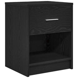 vidaXL Bedside Cabinets 2 pcs with Drawer Nightstand Bed Side Table - black, 1 pcs