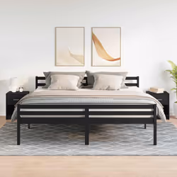 vidaXL Bedside Cabinets 2 pcs with Drawer Nightstand Bed Side Table - black, 2 pcs