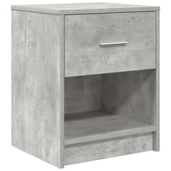 vidaXL Bedside Cabinets 2 pcs with Drawer Nightstand Bed Side Table - concrete grey, 1 pcs
