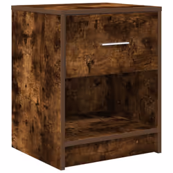 vidaXL Bedside Cabinets 2 pcs with Drawer Nightstand Bed Side Table - smoked oak, 1 pcs