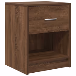 vidaXL Bedside Cabinets 2 pcs with Drawer Nightstand Bed Side Table - brown oak, 1 pcs