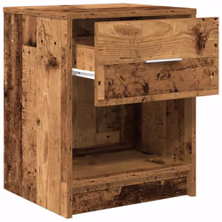 vidaXL Bedside Cabinets 2 pcs with Drawer Nightstand Bed Side Table - old wood, 1 pcs