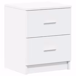 vidaXL Bedside Cabinet with 2 Drawers Nightstand Bed Side Table - white, 1 pcs