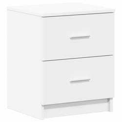 vidaXL Bedside Cabinet with 2 Drawers Nightstand Bed Side Table - white, 1 pcs
