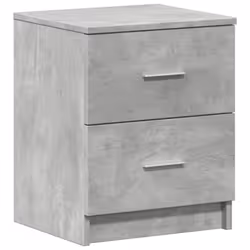 vidaXL Bedside Cabinet with 2 Drawers Nightstand Bed Side Table - concrete grey, 1 pcs