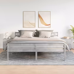 vidaXL Bedside Cabinet with 2 Drawers Nightstand Bed Side Table - concrete grey, 2 pcs