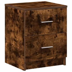vidaXL Bedside Cabinet with 2 Drawers Nightstand Bed Side Table - smoked oak, 1 pcs