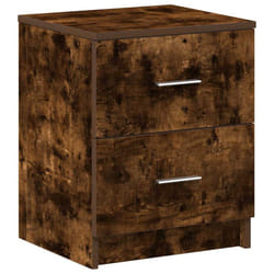 vidaXL Bedside Cabinet with 2 Drawers Nightstand Bed Side Table - smoked oak, 1 pcs