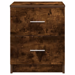vidaXL Bedside Cabinet with 2 Drawers Nightstand Bed Side Table - smoked oak, 2 pcs
