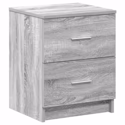 vidaXL Bedside Cabinet with 2 Drawers Nightstand Bed Side Table - grey sonoma, 1 pcs
