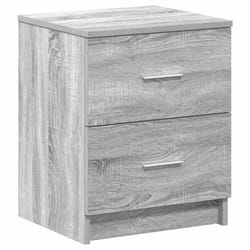 vidaXL Bedside Cabinet with 2 Drawers Nightstand Bed Side Table - grey sonoma, 1 pcs