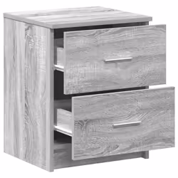 vidaXL Bedside Cabinet with 2 Drawers Nightstand Bed Side Table - grey sonoma, 1 pcs
