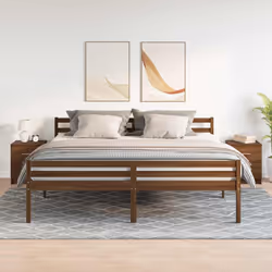 vidaXL Bedside Cabinet with 2 Drawers Nightstand Bed Side Table - brown oak, 2 pcs