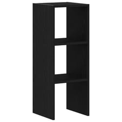 vidaXL Bookcases Stackable Bookshelf Storage Shelf Book Stand Engineered Wood - black, 1 pcs