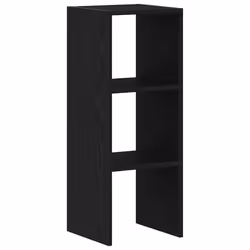 vidaXL Bookcases Stackable Bookshelf Storage Shelf Book Stand Engineered Wood - black, 1 pcs - Additional view 5