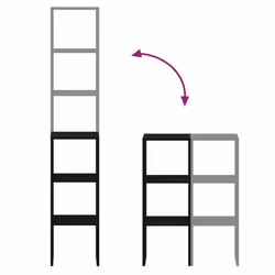 vidaXL Bookcases Stackable Bookshelf Storage Shelf Book Stand Engineered Wood - black, 2 pcs - Additional view 6