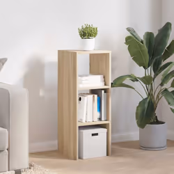 vidaXL Bookcases Stackable Bookshelf Storage Shelf Book Stand Engineered Wood - sonoma oak, 1 pcs