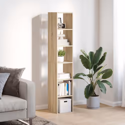 vidaXL Bookcases Stackable Bookshelf Storage Shelf Book Stand Engineered Wood - sonoma oak, 2 pcs