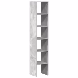 vidaXL Bookcases Stackable Bookshelf Storage Shelf Book Stand Engineered Wood - concrete grey, 2 pcs