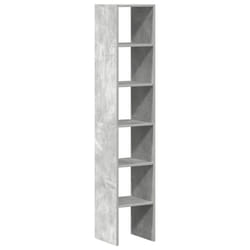 vidaXL Bookcases Stackable Bookshelf Storage Shelf Book Stand Engineered Wood - concrete grey, 2 pcs