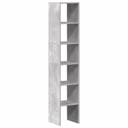 vidaXL Bookcases Stackable Bookshelf Storage Shelf Book Stand Engineered Wood - concrete grey, 2 pcs - Additional view 5