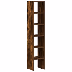vidaXL Bookcases Stackable Bookshelf Storage Shelf Book Stand Engineered Wood - smoked oak, 2 pcs