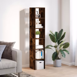 vidaXL Bookcases Stackable Bookshelf Storage Shelf Book Stand Engineered Wood - smoked oak, 2 pcs