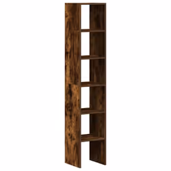 vidaXL Bookcases Stackable Bookshelf Storage Shelf Book Stand Engineered Wood - smoked oak, 2 pcs - Additional view 5