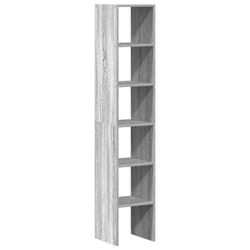 vidaXL Bookcases Stackable Bookshelf Storage Shelf Book Stand Engineered Wood - grey sonoma, 2 pcs