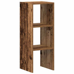 vidaXL Bookcases Stackable Bookshelf Storage Shelf Book Stand Engineered Wood - old wood, 1 pcs