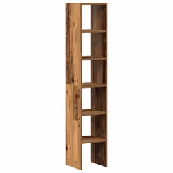 vidaXL Bookcases Stackable Bookshelf Storage Shelf Book Stand Engineered Wood - old wood, 2 pcs