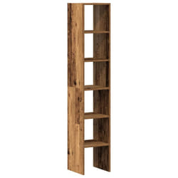 vidaXL Bookcases Stackable Bookshelf Storage Shelf Book Stand Engineered Wood - old wood, 2 pcs
