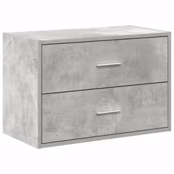 vidaXL Cabinets with 2 Drawers Cupboard Sideboard Highboard Engineered Wood - concrete grey, 1 pcs