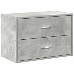 vidaXL Cabinets with 2 Drawers Cupboard Sideboard Highboard Engineered Wood - concrete grey, 1 pcs