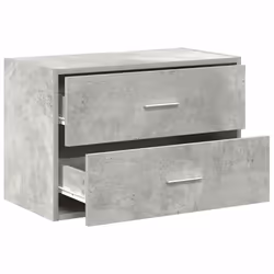 vidaXL Cabinets with 2 Drawers Cupboard Sideboard Highboard Engineered Wood - concrete grey, 1 pcs - Additional view 4