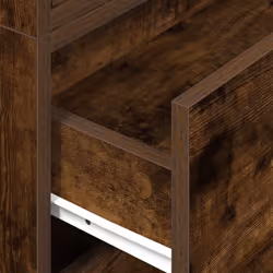 vidaXL Cabinets with 2 Drawers Cupboard Sideboard Highboard Engineered Wood - smoked oak, 2 pcs - Additional view 7