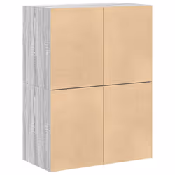 vidaXL Cabinets with 2 Drawers Cupboard Sideboard Highboard Engineered Wood - grey sonoma, 2 pcs - Additional view 6