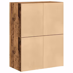 vidaXL Cabinets with 2 Drawers Cupboard Sideboard Highboard Engineered Wood - old wood, 2 pcs - Additional view 6