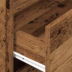 vidaXL Cabinets with 2 Drawers Cupboard Sideboard Highboard Engineered Wood - old wood, 2 pcs - Additional view 7