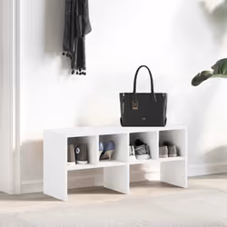vidaXL Shoe Racks 2 pcs Stackable Brown Oak 89.5x30x40 cm shoe storage rack - white, 1 pcs - Additional view 2