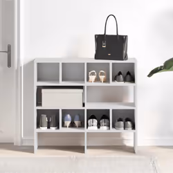 vidaXL Shoe Racks 2 pcs Stackable Brown Oak 89.5x30x40 cm shoe storage rack - white, 2 pcs - Additional view 2